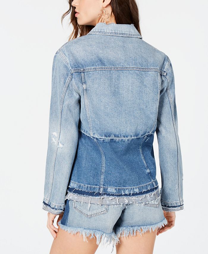 Hidden Jeans TwoTone Oversized Jean Jacket Macy's