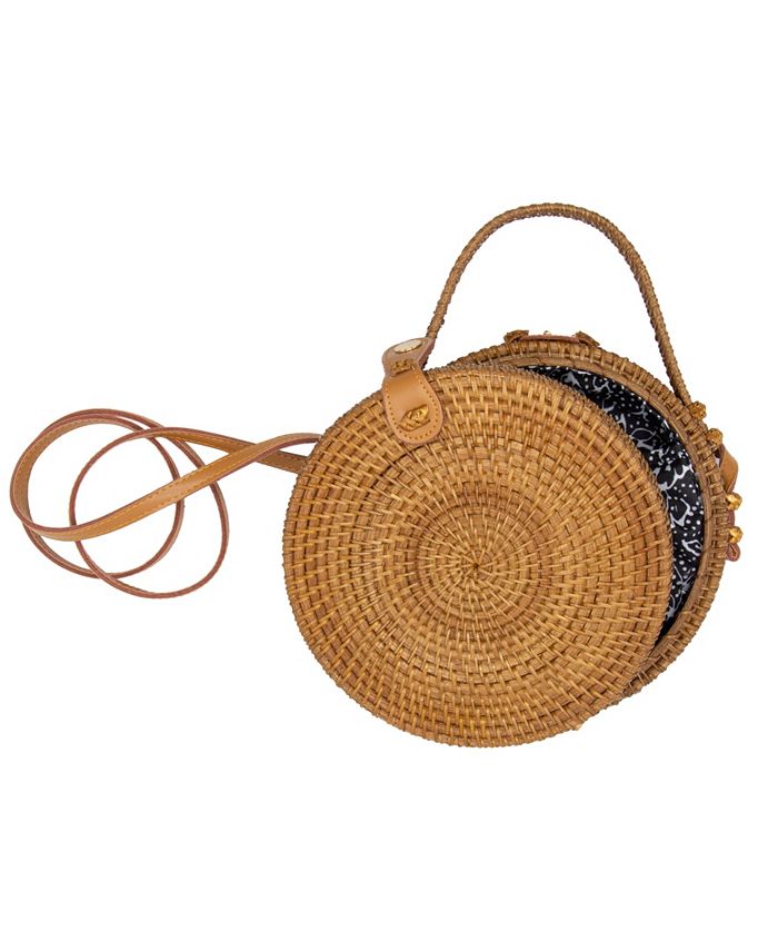 La Regale Rattan Canteen Top Handle Crossbody Macy s