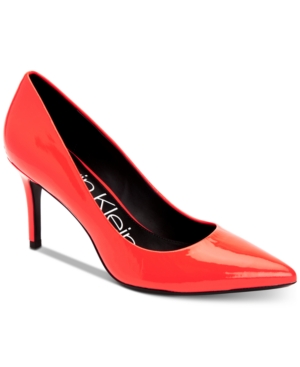 Calvin Klein Women's Gayle Pointed-toe Pumps Women's Shoes In Pink Fluorescent