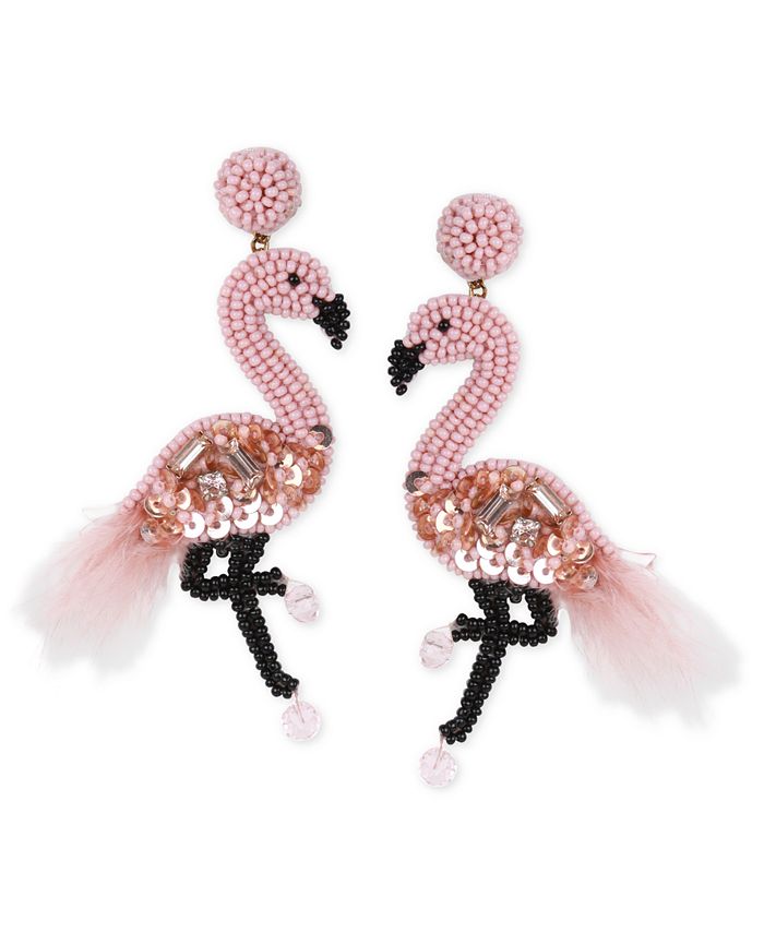 Flamingo clip on earrings hotsell