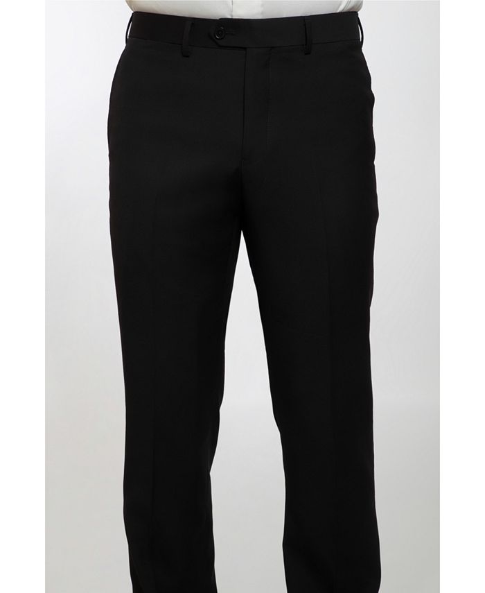 English Laundry Two Button Notch Lapel Slim Fit Men's Black Suit With Flat Front Pants Macy's