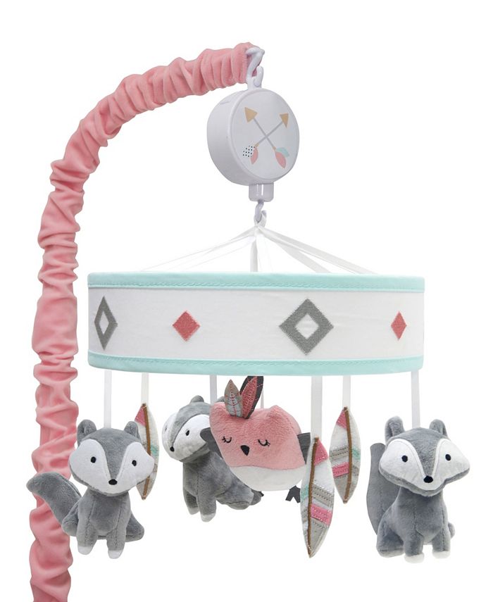 Lambs & Ivy Little Spirit Southwest Fox and Owl Musical Baby Crib