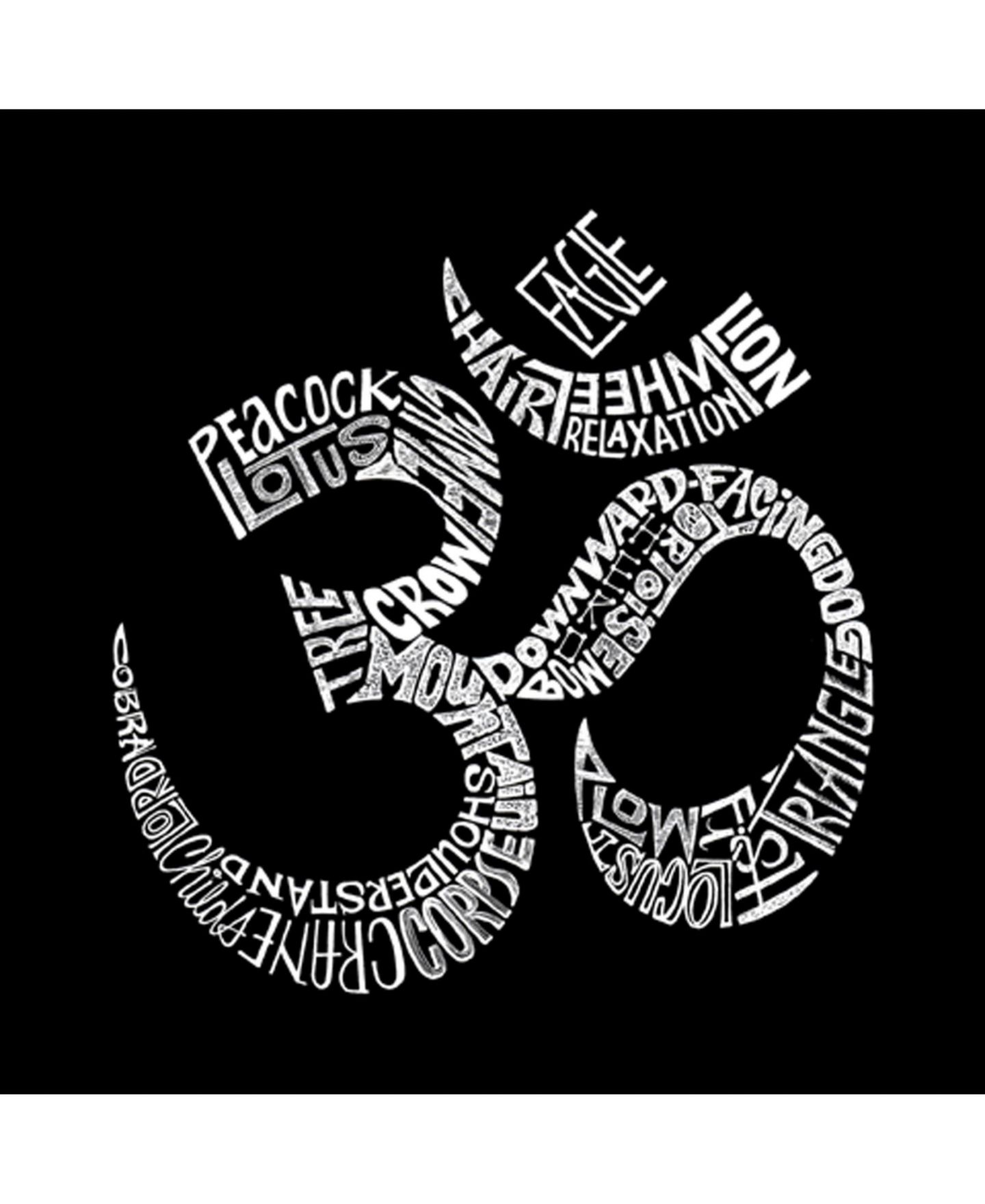 Мужская футболка LA Pop Art Cotton/Poly Blend Word Art - Om, цвет: Бордовый — фото 2