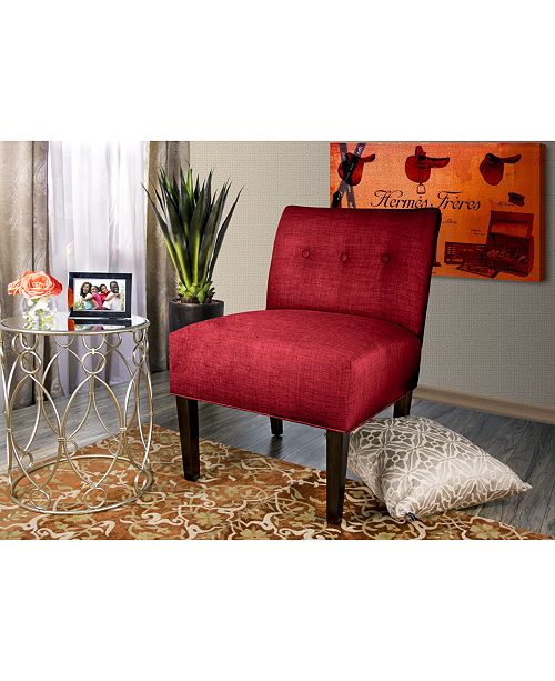 Mjl Furniture Designs Samantha Button Tufted Upholstered Accent Chair Reviews Chairs Furniture Macy S