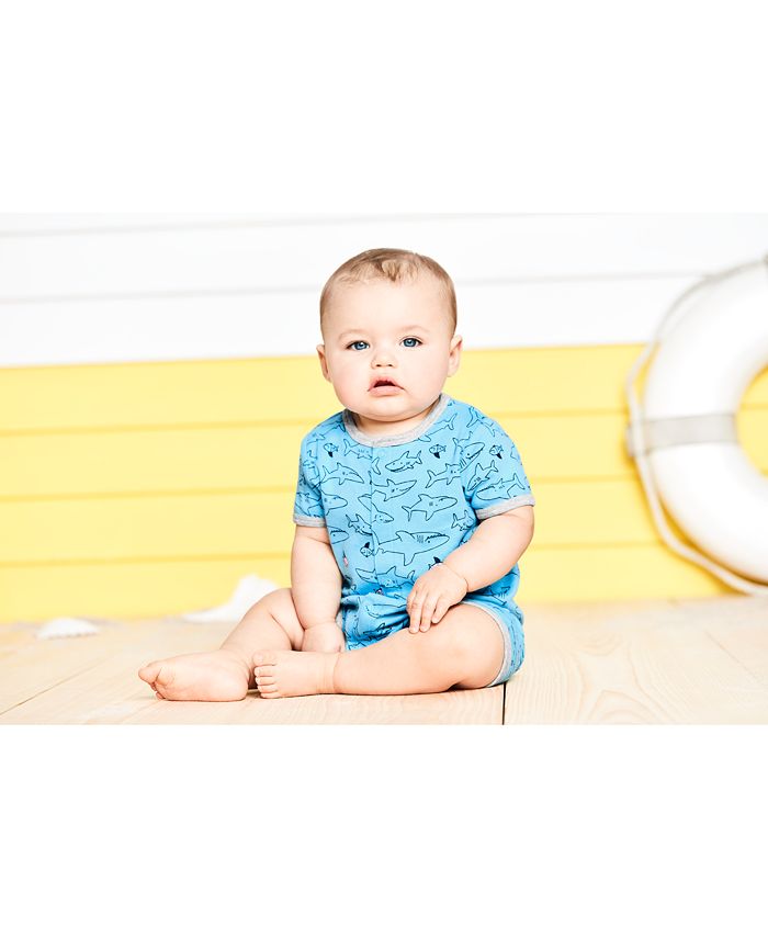 Carter's Baby Boys FishPrint Cotton Romper Macy's