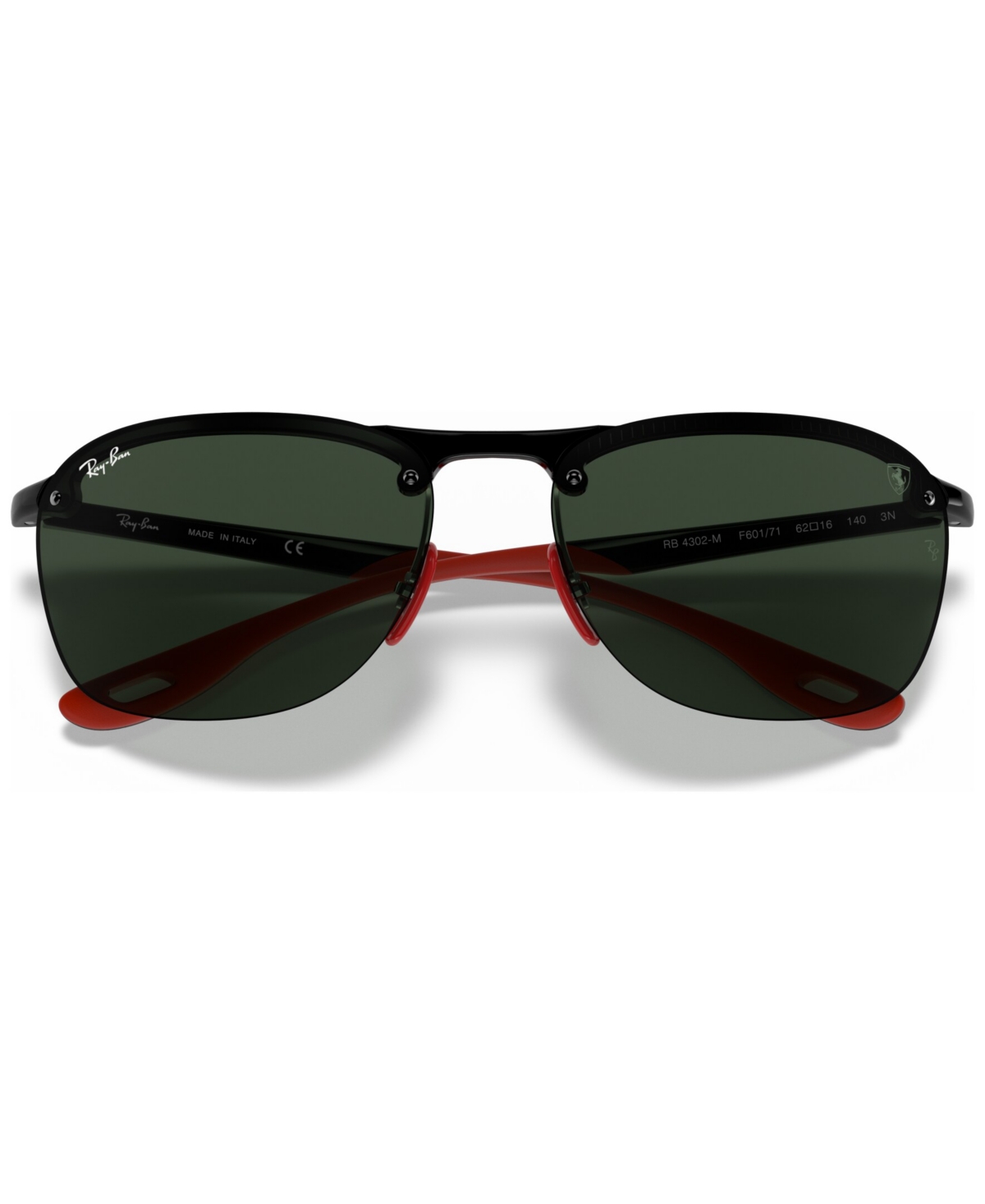Shop Ray Ban Men's Sunglasses, Rb4302m Scuderia Ferrari Collection 62 In Black,dark Green
