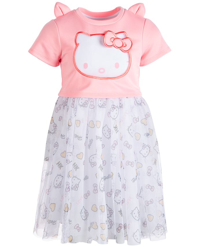 Hello Kitty Little Girls Organza Popover Dress, Created for Macy's - Macy's
