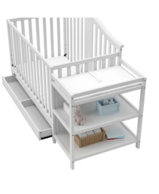 Solano 4-in-1 Convertible Crib & Changer with Drawer - Pebble Gray