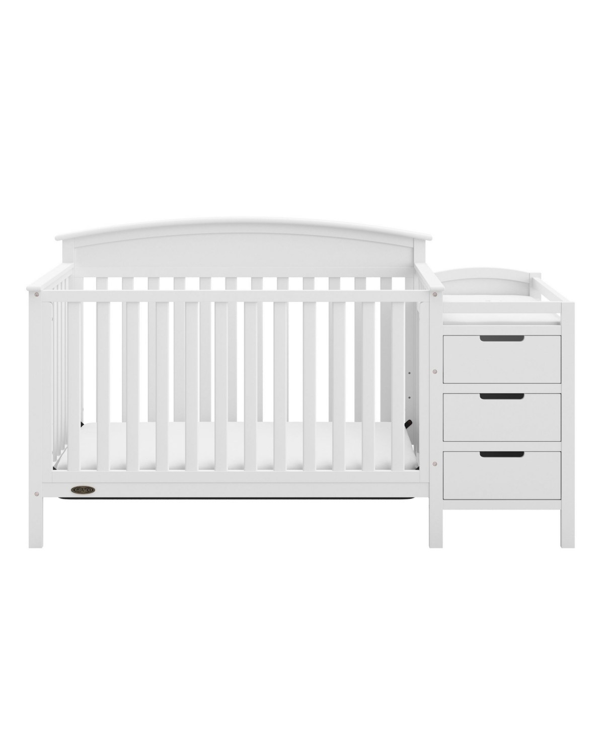 Graco Benton 4-in-1 Convertible Crib and Changer (Pebble Gray)