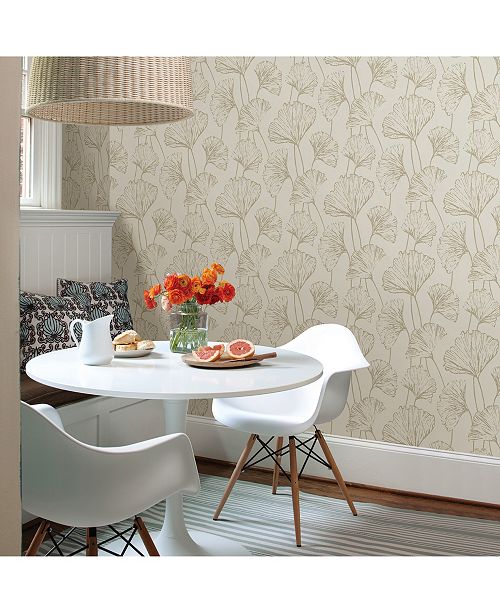 Brewster Home Fashions Reverie Ginkgo Wallpaper 396 X 20 5 X