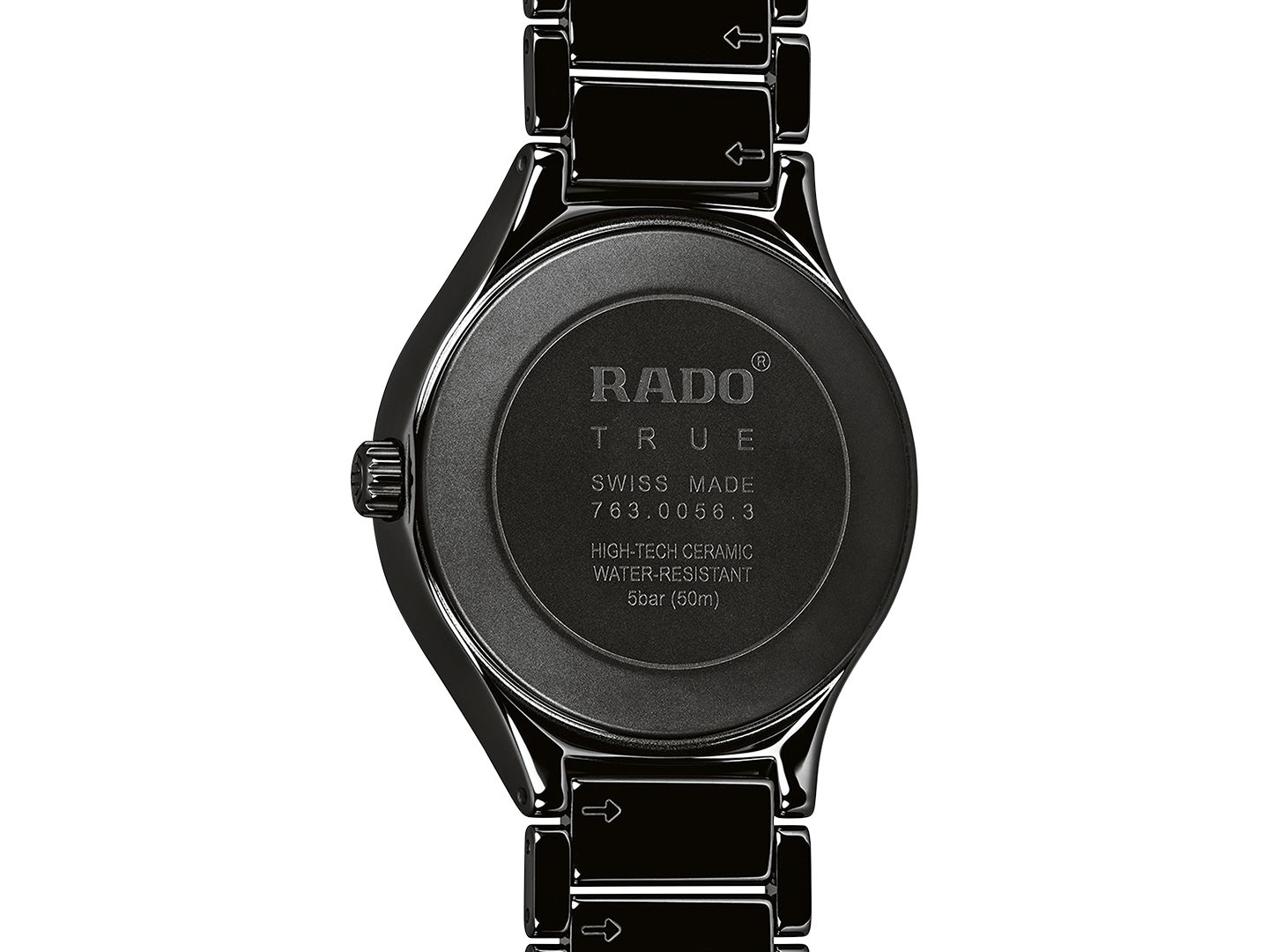 Швейцарские автоматические часы Rado True унисекс, керамический браслет, бриллианты, 40 мм — фото 3