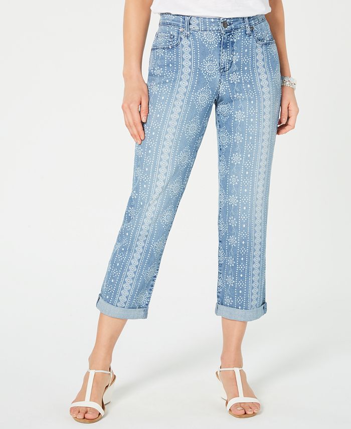 Style & Co Printed Cuffed-Hem Jeans, Created for Macy's - Macy's