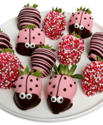 Chocolate Covered Company - 12-Pc. Ladybug Chocolate-Covered Strawberries