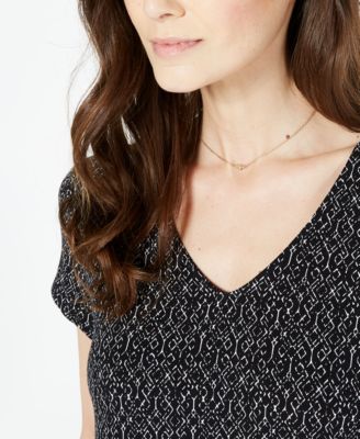 Alfani Printed V-Neck T-Shirt, Created for Macy's - Macy's