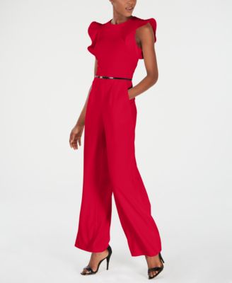 macy's red jumpsuits