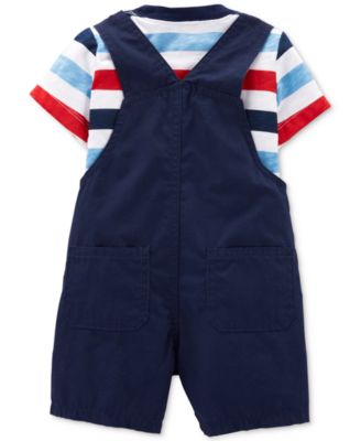 Carter's Baby Boys 2-Pc. Cotton T-Shirt & Shortall Set - Macy's