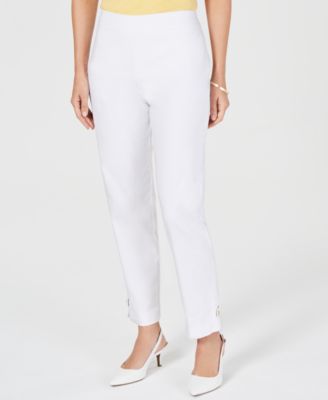 JM Collection - Button-Hem Pull-On Pants