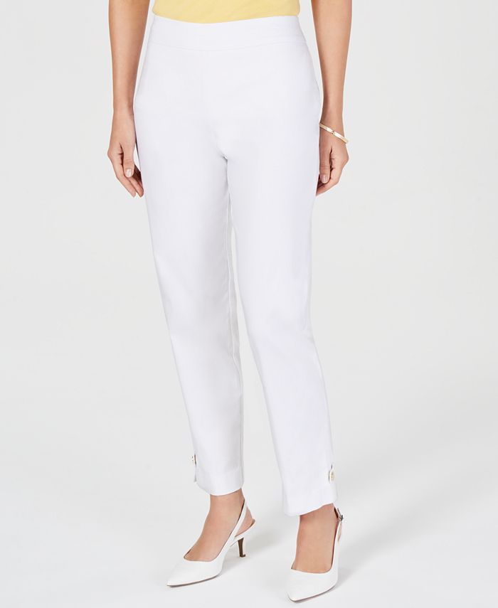 JM Collection Button-Hem Pull-On Pants, Created for Macy's & Reviews ...