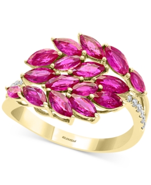 image of Effy Certified Ruby (2-1/3 ct. t.w.) & Diamond Accent Statement Ring in 14k Gold