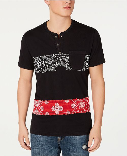 American Rag Men S Bandana Stripe Henley Created For Macy S