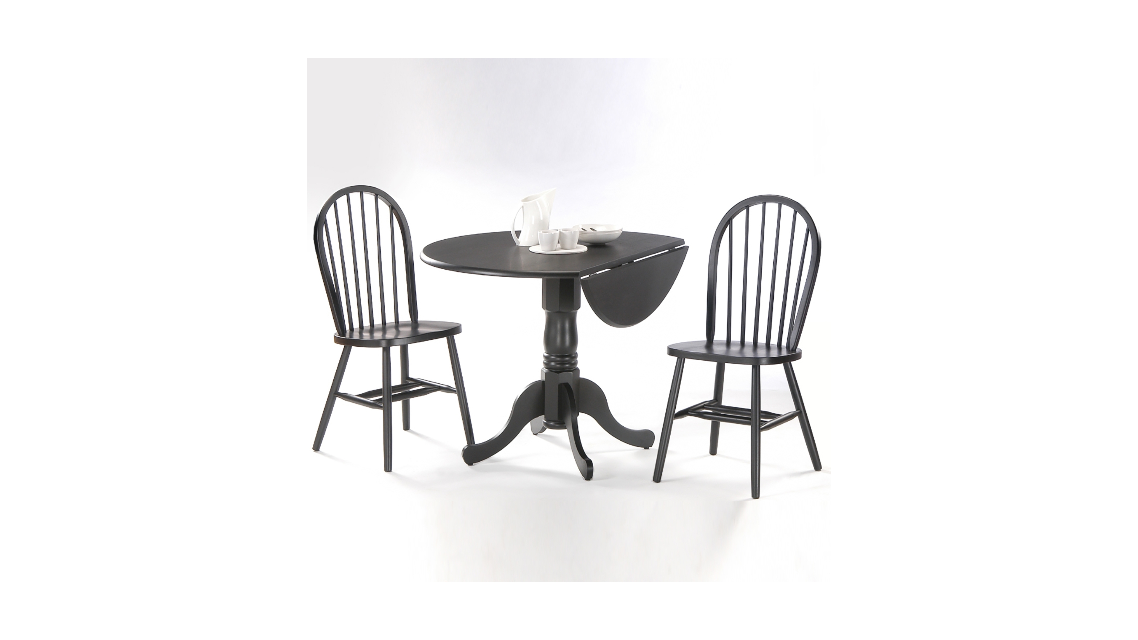 International Concepts 42" Dual Drop Leaf Table With 2 Windsor Chairs