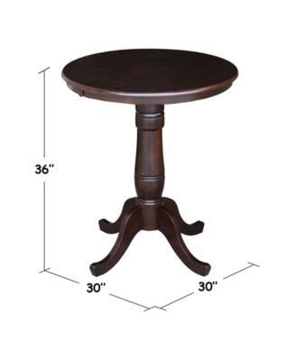 30" Round Top Pedestal Table- 34.9"H
