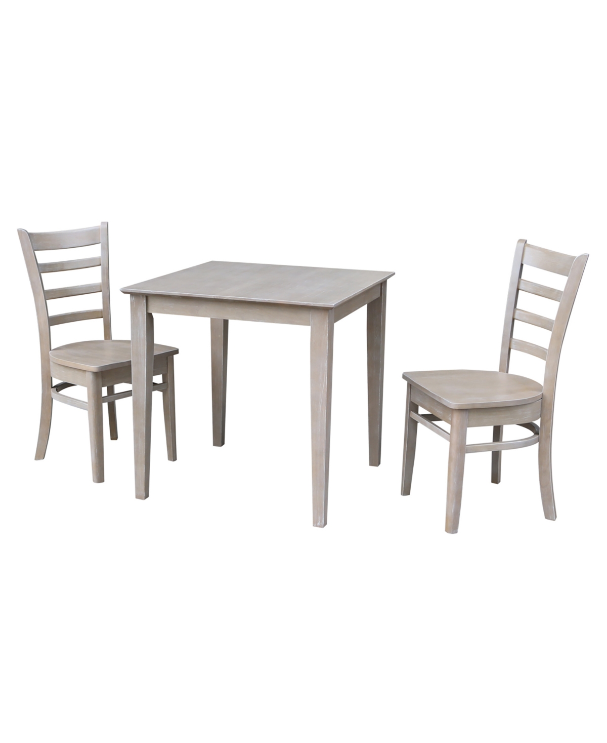 International Concepts 30X30 Dining Table With 2 Emily Chairs