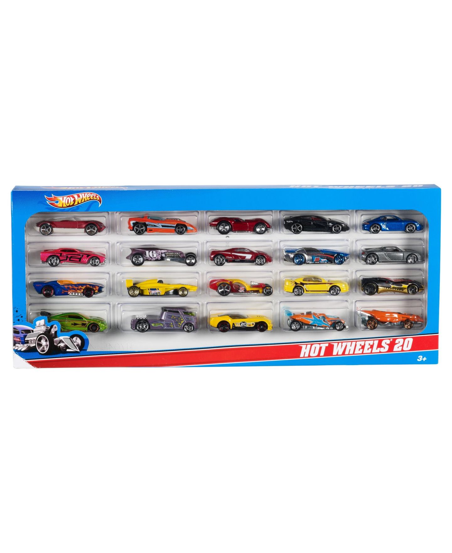 Детские игрушки Hot Wheels 1:64 Scale Die-Cast Toy Vehicles, Styles May Vary, 20-Pack — фото 1