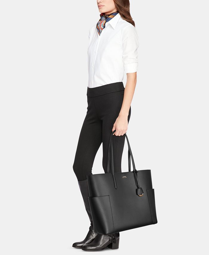 Lauren Ralph Lauren Carlyle Smooth Leather Tote Macy's