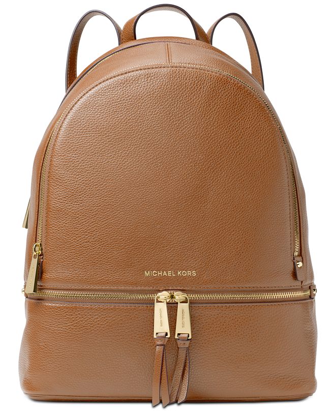 Michael Kors Rhea Pebble Leather Backpack & Reviews Handbags