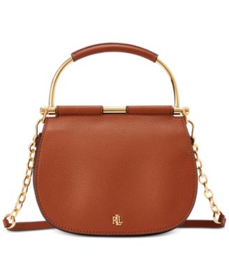 lauren ralph lauren mason pebbled leather satchel