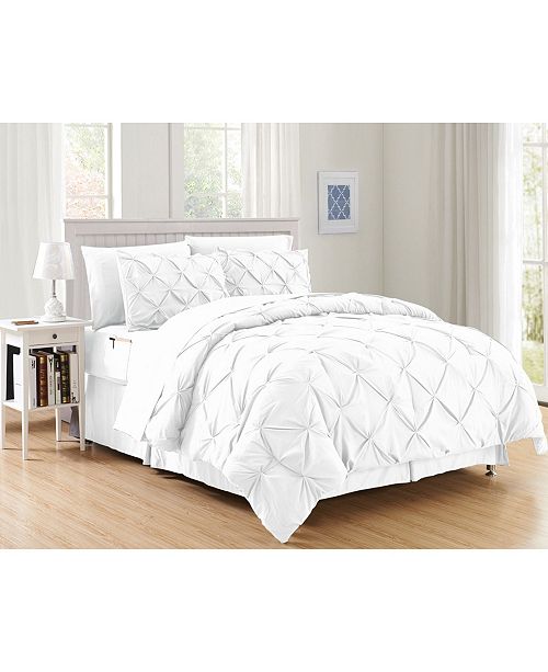 Elegant Comfort 8 Piece Pintuck Bed In A Bag Comforter Set