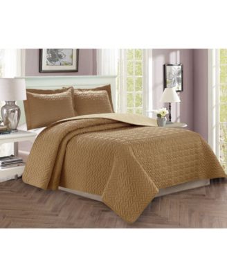 Luxury Majestic 3-Pc. Quilted Coverlet Set, King/California King