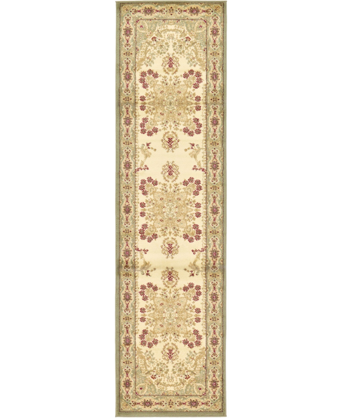 Bayshore Home Closeout!  Belvoir Blv1 2' 7" X 10' Runner Area Rug In Ivory,green