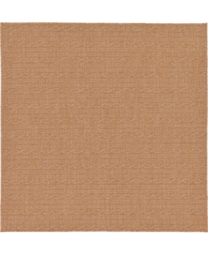Bridgeport Home Pashio Pas6 Light Brown 6' x 6' Square Area Rug