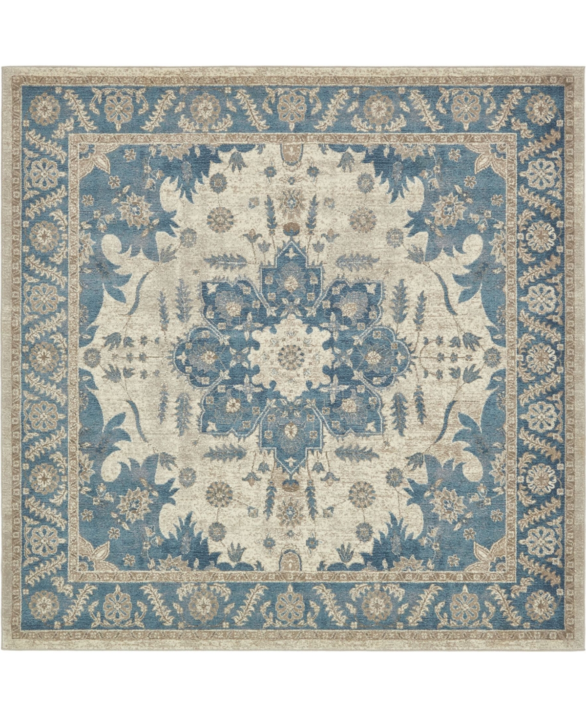 Bayshore Home Bellmere Bel2 8' x 8' Square Area Rug - Ivory