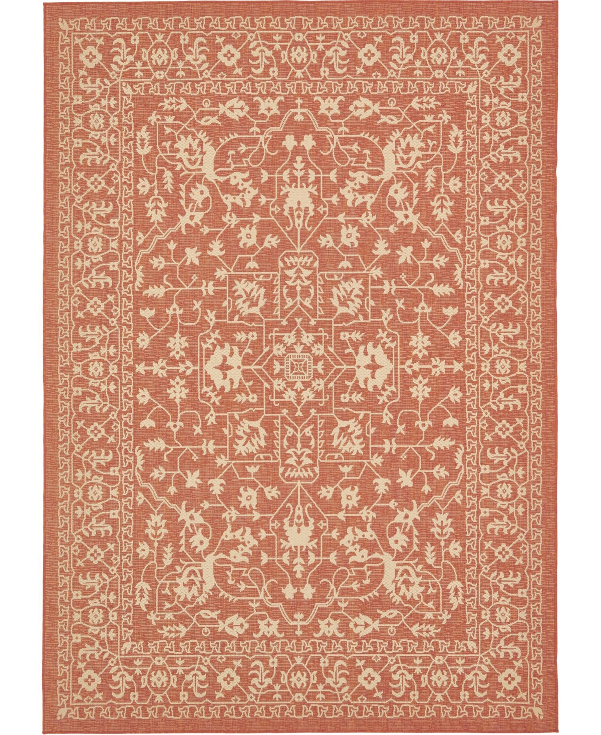 Bayshore Home Outdoor Pashio Pas6 8' x 11' 4in Area Rug - Terracotta