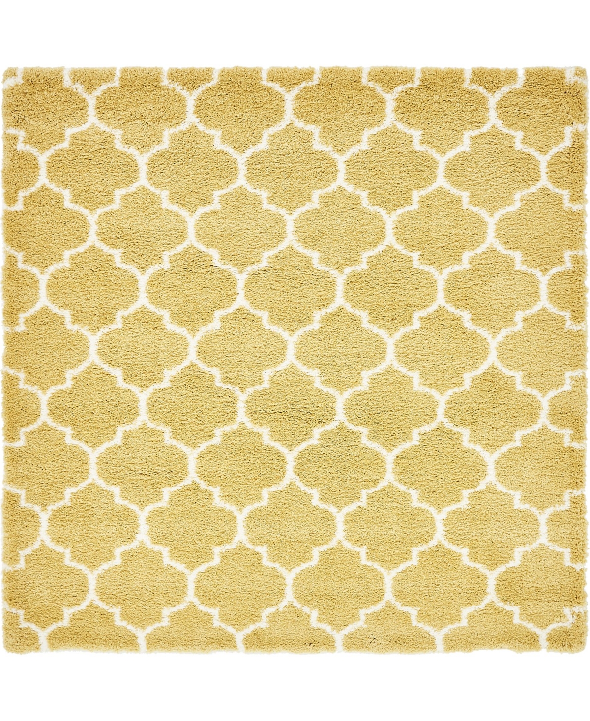 Bayshore Home Fazil Shag Faz4 8' x 8' Square Area Rug - Yellow