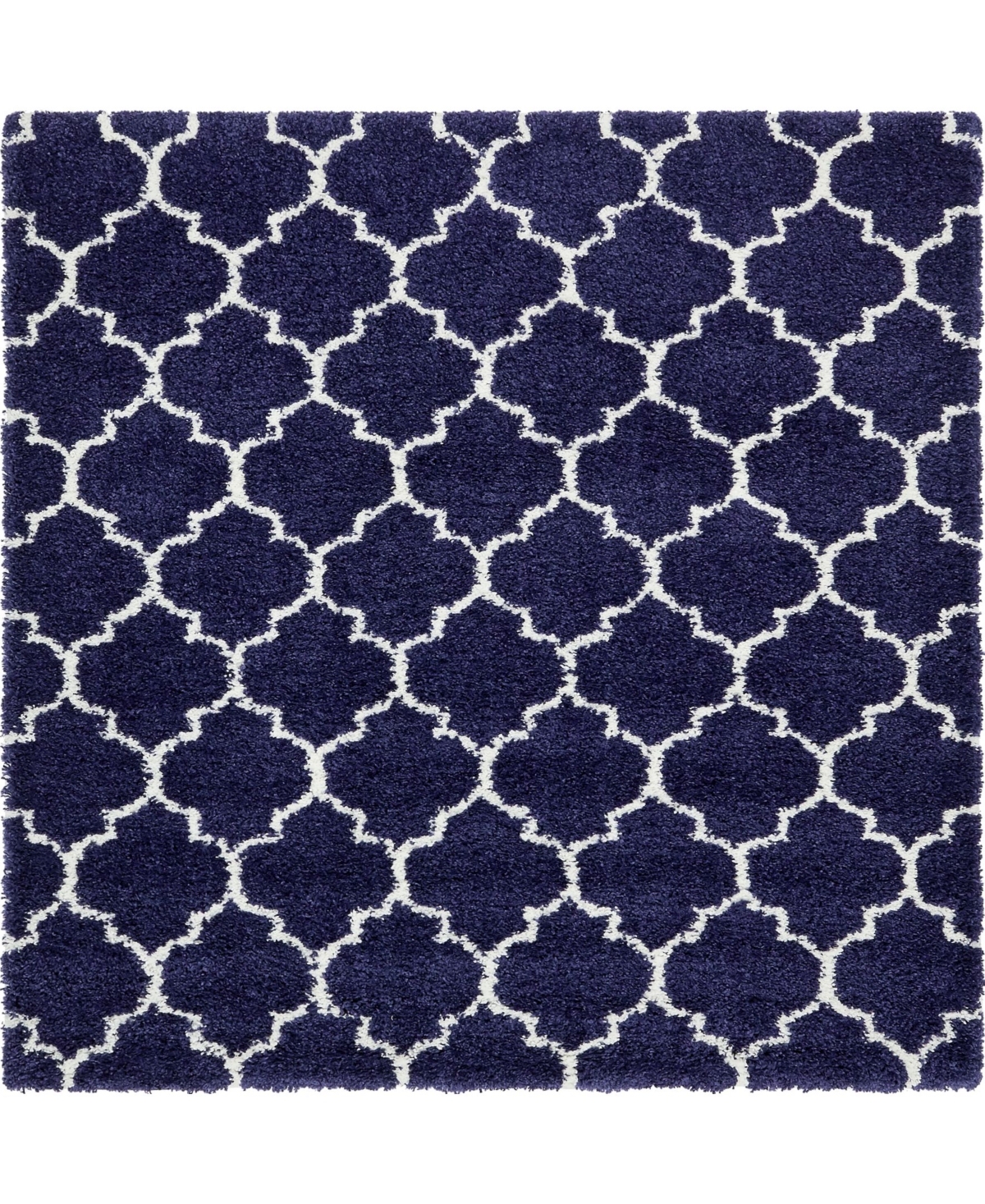 Bayshore Home Fazil Shag Faz4 8' x 8' Square Area Rug - Navy Blue