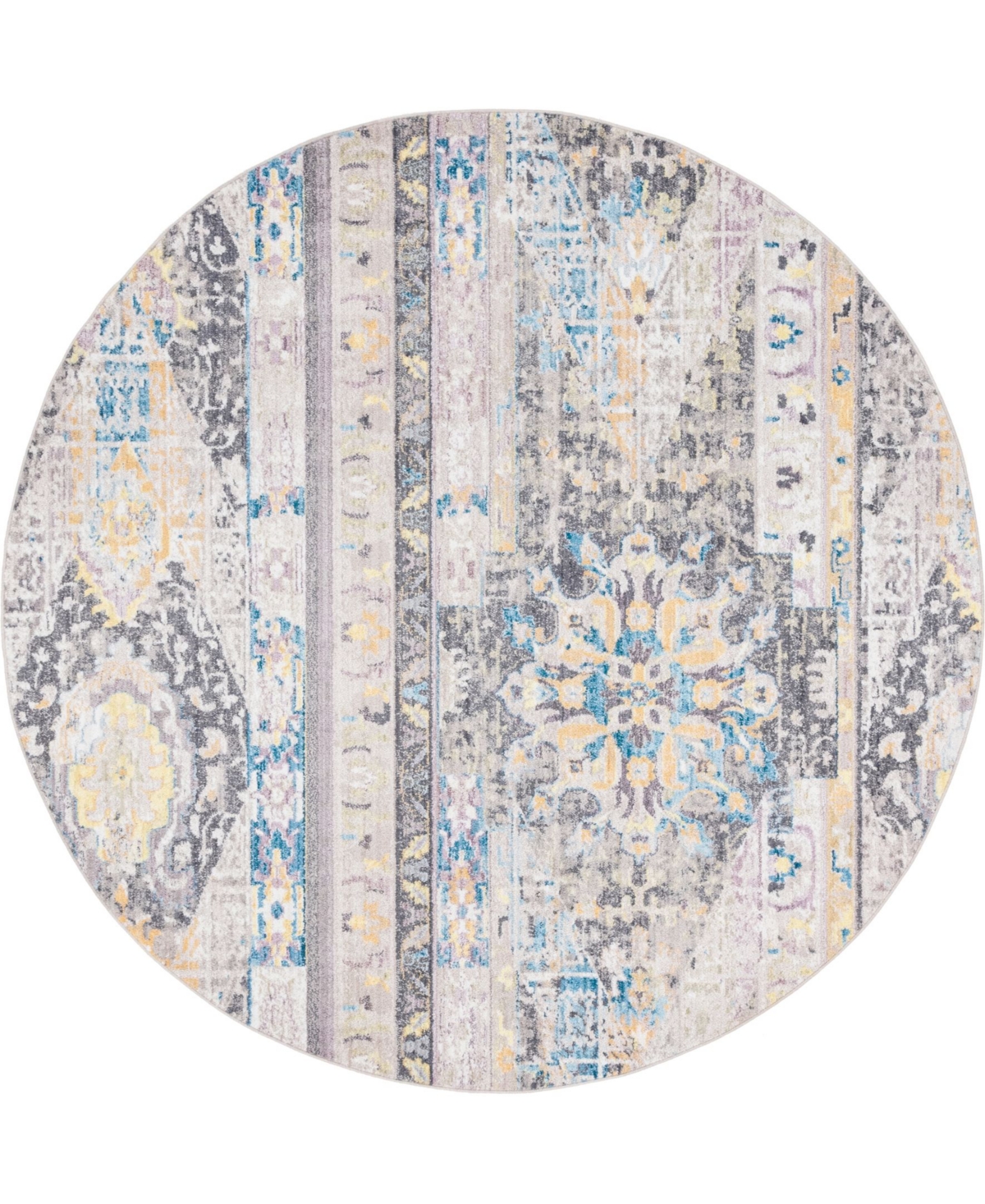 Bayshore Home Nira Nir1 8' x 8' Round Area Rug - Light Brown