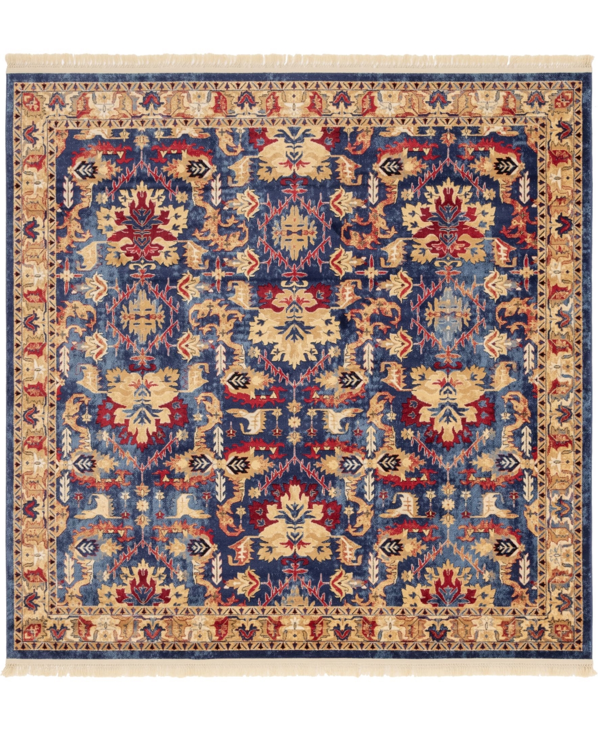 Bayshore Home Borough Bor1 8' x 8' Square Area Rug - Blue