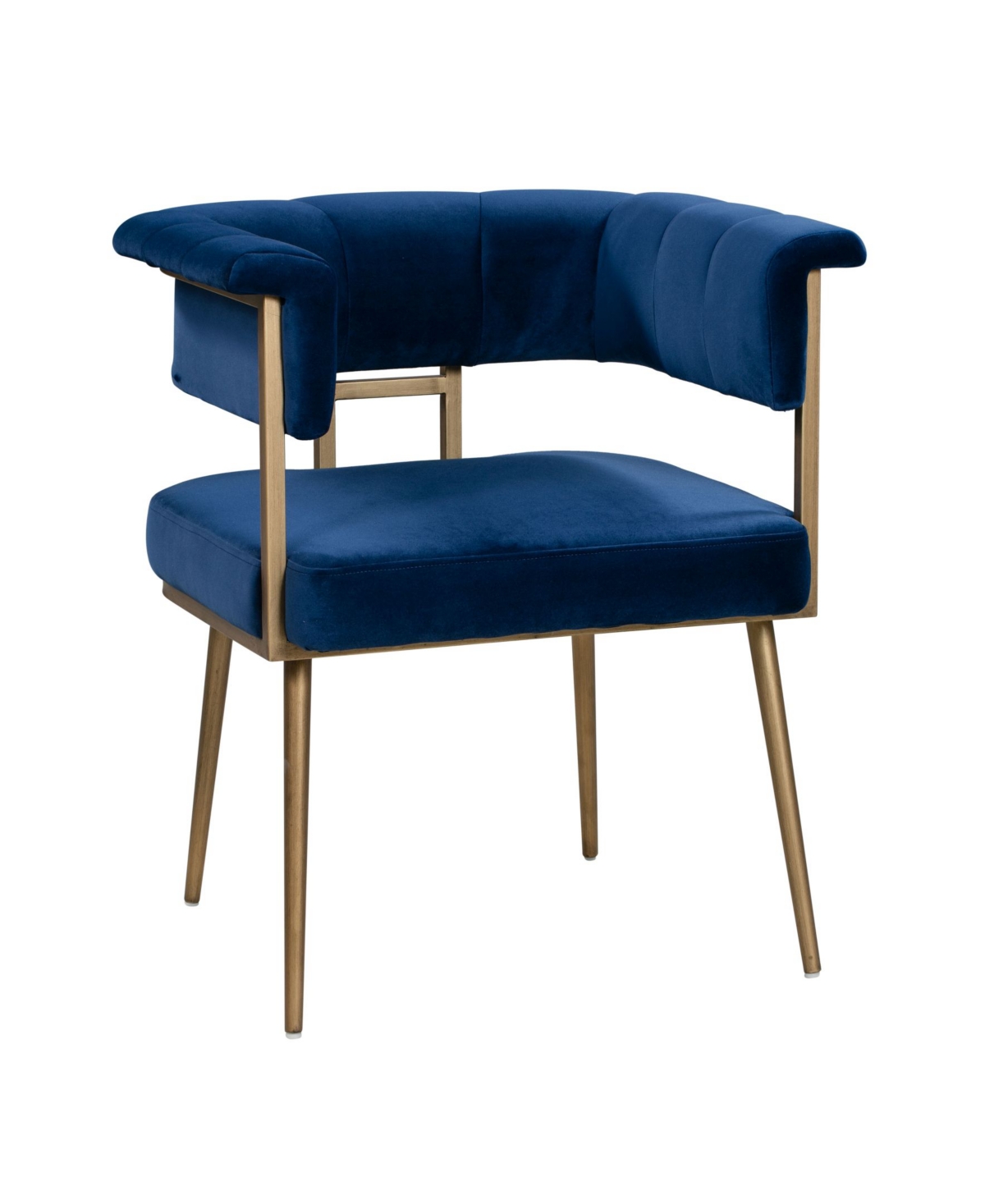 Tov Furniture Astrid Velvet Chair In Navy