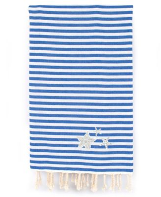 Linum Home - Fun in the Sun - Glittery Starfish Pestemal Beach Towel