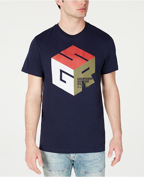 G Star Raw Men S Cube Logo T Shirt Created For Macy S Reviews