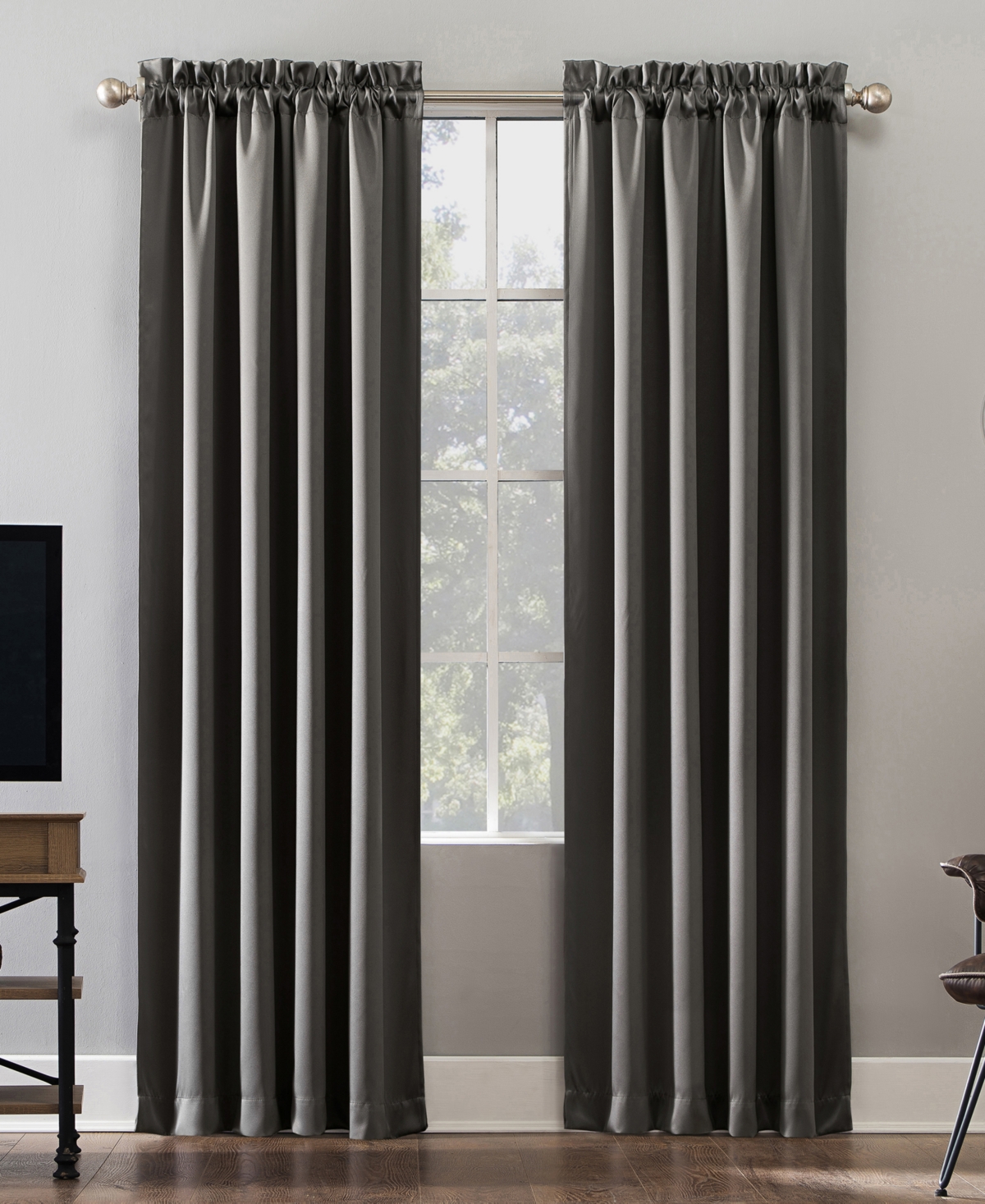 Sun Zero Oslo Theater Grade Extreme 100% Blackout Rod Pocket Curtain Panel