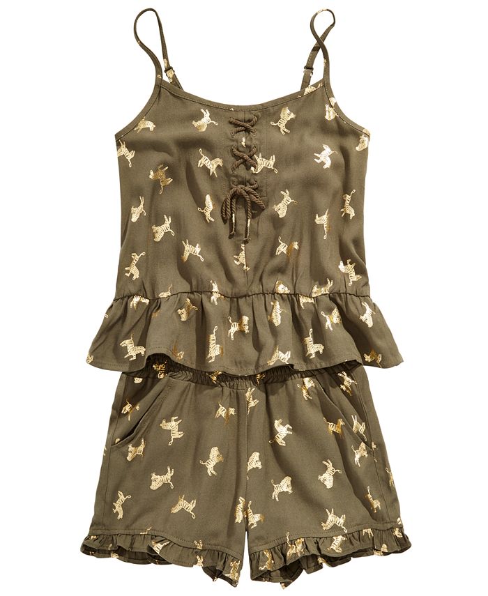 Epic Threads Big Girls TwoPiece ZebraPrint Tank Top & Shorts Set