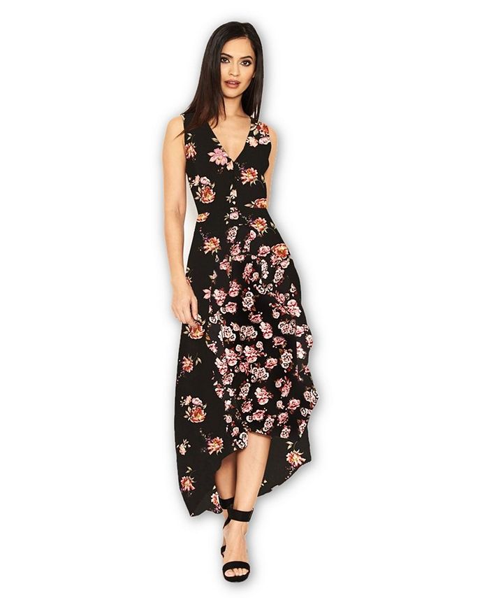 AX Paris Floral V Neck Midi Dress Macy's
