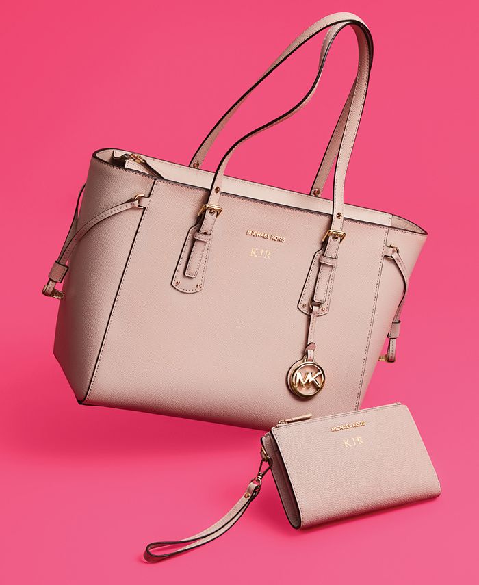 Michael Kors Voyager Medium Crossgrain Leather Tote Macy s