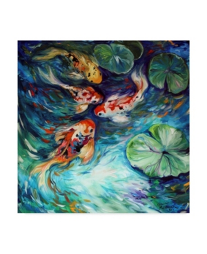 Trademark Global Marcia Baldwin 'dancing Colors Koi' Canvas Art In Multi