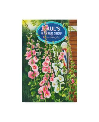 Mary Irwin 'Hollyhocks And A Hummer' Canvas Art - 12